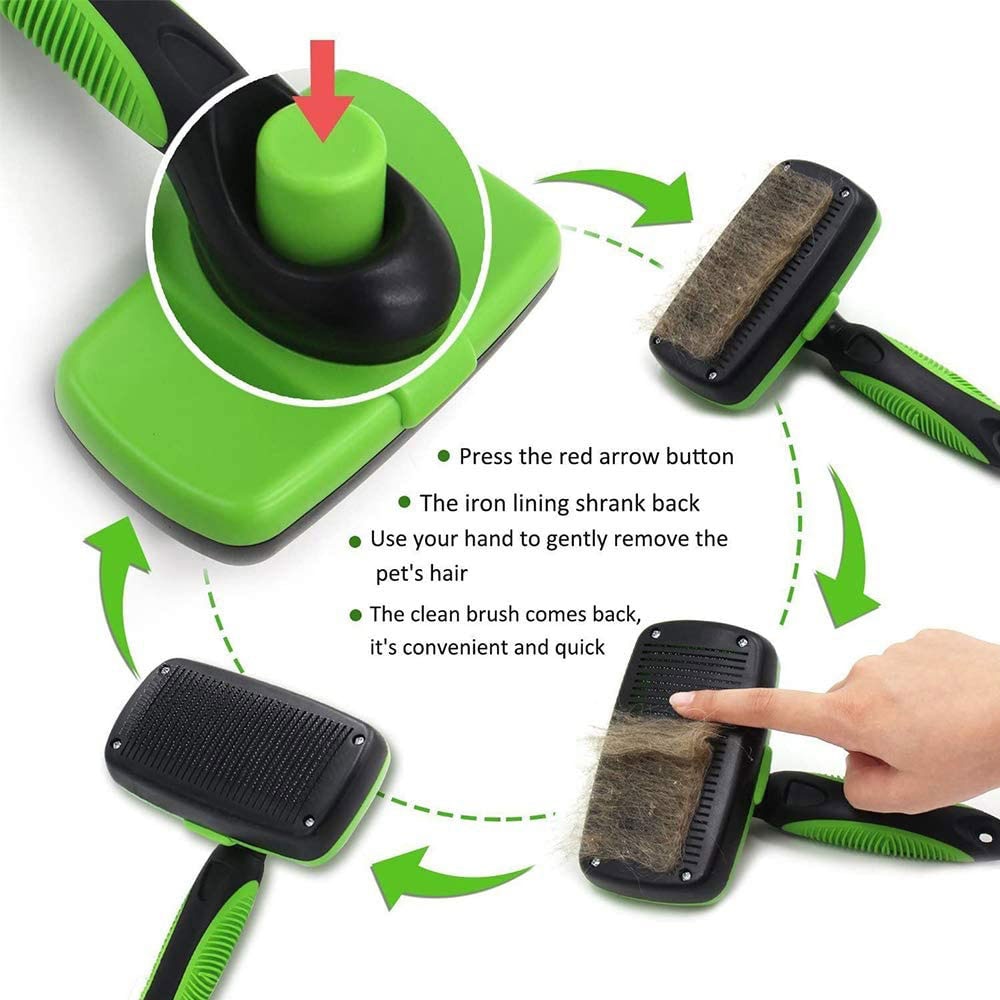 🐾 Self-Cleaning Pet Brush – Gentle, Easy Grooming for Happy Pets